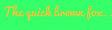 Image with Font Color E0CA3C and Background Color 35FF69